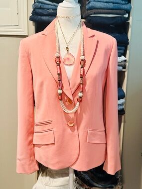 Vintage Women's Peach Pink Tailored Blazer